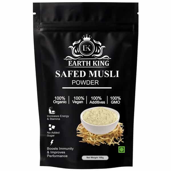 Earth King Safed Musli Powder (Chlorophytum Borivilianum) For Men & Women 100Gm