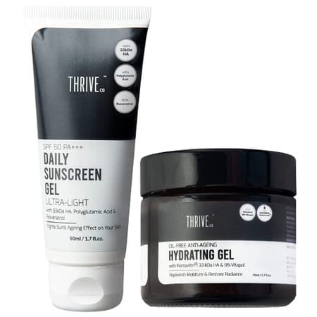 Thriveco Ultra-Light Sunscreen Gel 50 Ml And Oil-Free Hydrating Gel 50ml