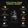 Athlab Unreal Gains Mass Gainer | Naturally Flavoured & Sweetened - Banana Smoothie | 1 Kg