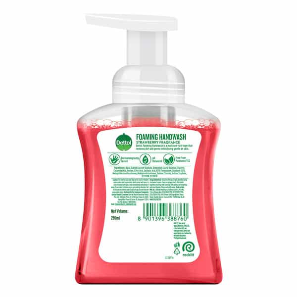 Dettol Foaming Handwash | Strawberry | 250 Ml