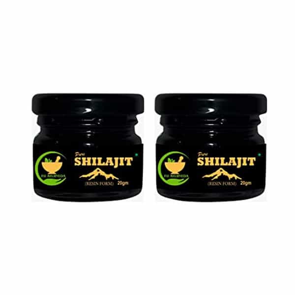 Fij Ayurveda Pure Ayurvedic Shilajit/Shilajit Resin (Semi Liquid) - 40Gm (Pack Of 2)