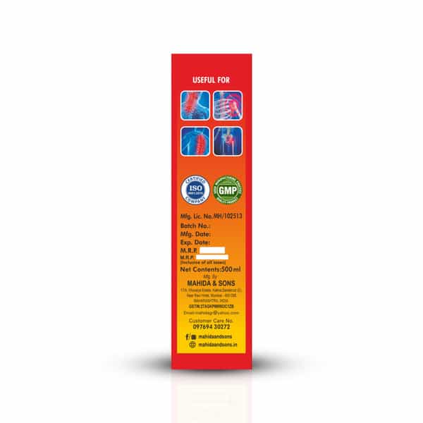 Mahida's Sukoon Massage Oil (Instant Relief) 500 Ml (Pack Of 2)