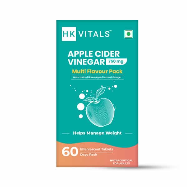 Hk Vitals Apple Cider Vinegar 750 Mg (Multi Flavour Pack | 15 Effervescent Tablets Each)