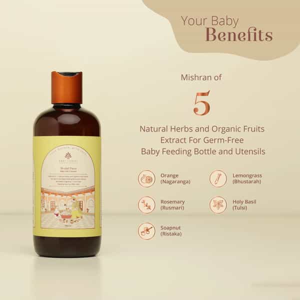 Baby Forest Mridul Patra Ayurvedic Baby Dish Cleanser | For Baby Feeding Bottle & Utensils | 300 Ml