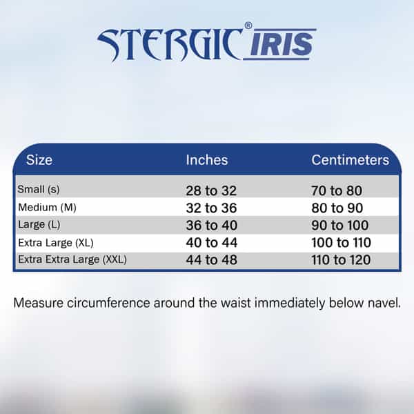 Stergic Iris Lumbo Sarcal Belt Waist & Lower Back Support Belt Back Sprains Large Size