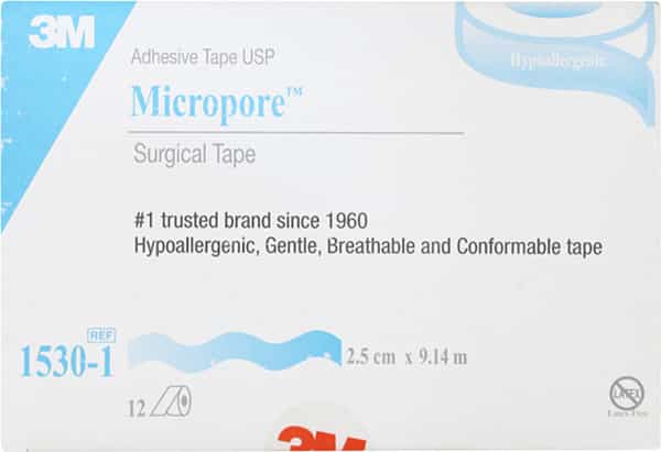 3M 1530-1 Micropore Surgical Tape 2.5Cm X 9.14M 12 Rolls