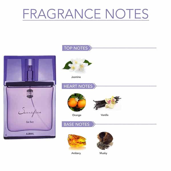 Ajmal Shine Edp Powdery 75Ml Perfume For Women And Sacrifice For Her Edp 50Ml Perfume For Women
