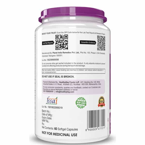 Healthyhey Sardine Fish Oil | Omega 3 For Women And Men 60 Softgel Capsules