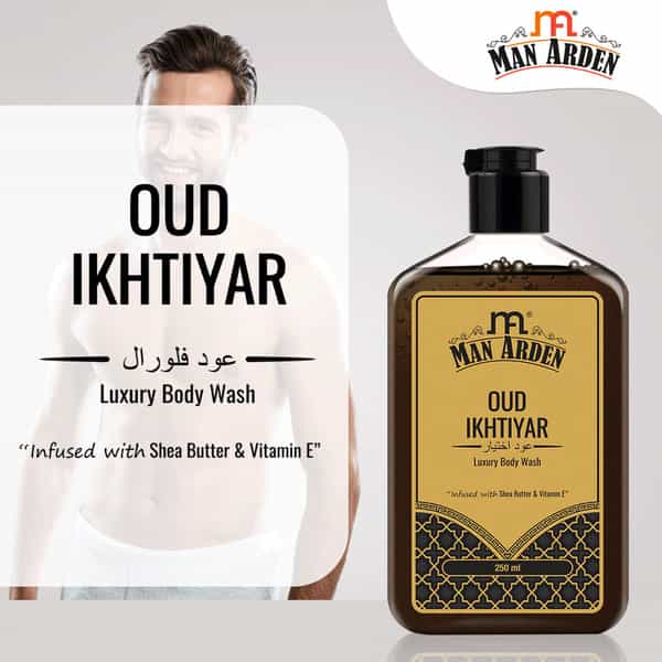 Man Arden Oud Ikhtiyar Luxury Body Wash Infused With Shea Butter & Vitamin E 250Ml