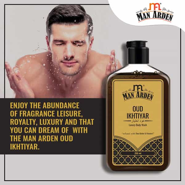 Man Arden Oud Ikhtiyar Luxury Body Wash Infused With Shea Butter & Vitamin E 250Ml