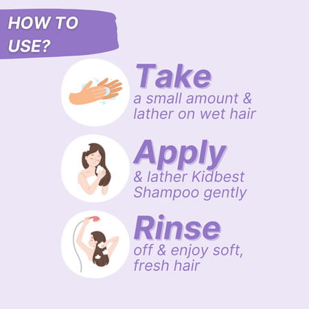 Healthbest Kidbest Hair Shampoo For Kids|Dry Damaged To Normal Hair|Tear Paraben Sls Free (500ml)