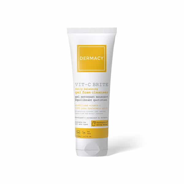 Dermacy Vit - C Brite Daily Balancing Gel Foam Cleanser | All Skin Types | 100Ml