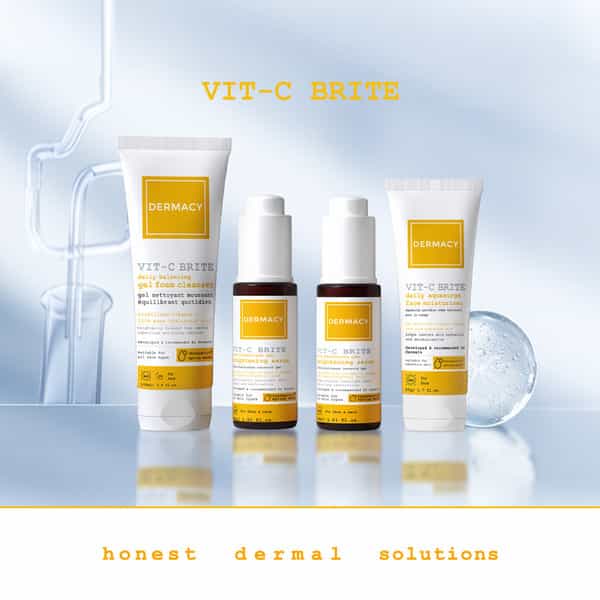 Dermacy Vit - C Brite Daily Balancing Gel Foam Cleanser | All Skin Types | 100Ml