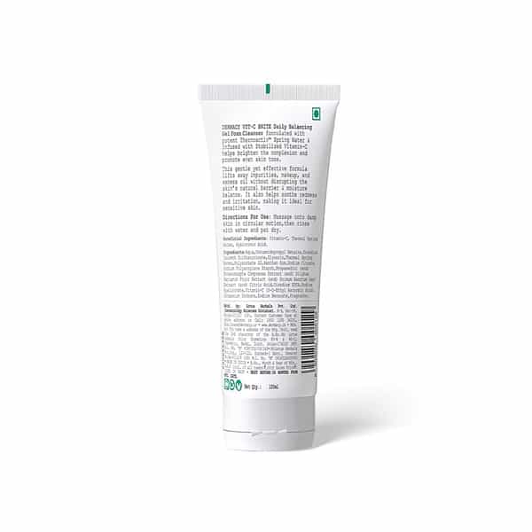Dermacy Vit - C Brite Daily Balancing Gel Foam Cleanser | All Skin Types | 100Ml