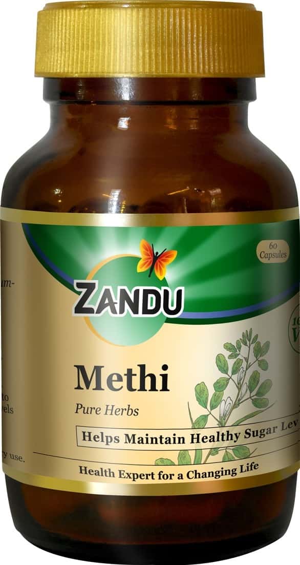 Zandu Methi Ayurvedic Veg Capsules Bottle Of 60
