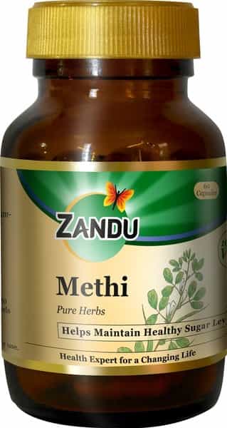 Zandu Methi Ayurvedic Veg Capsules Bottle Of 60
