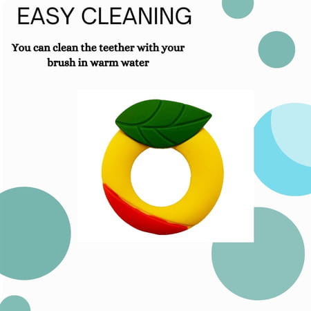 Chevalier Soft Silicone Rubber Baby Teether | Soothes Sore Gums Chew Infant Toy | Orange