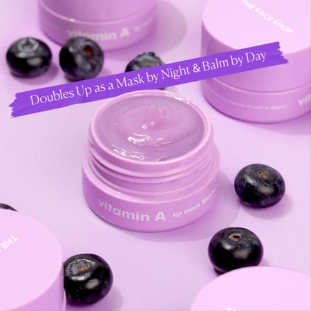 The Face Shop Vitamin A Lip Mask With Blueberry Extracts | Shea Butter For Soft Plump Lips - 5g