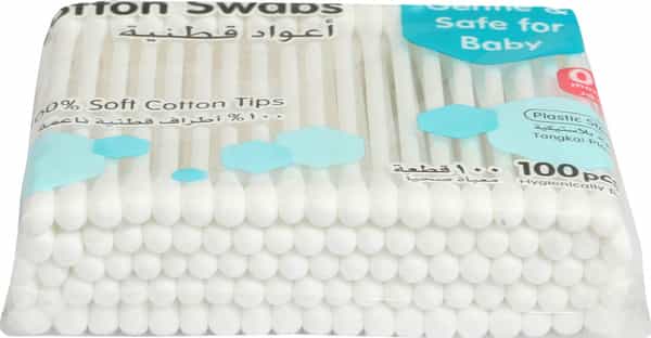 Pigeon Cotton Swabs 200Tips Plastic Stem - 100Pcs