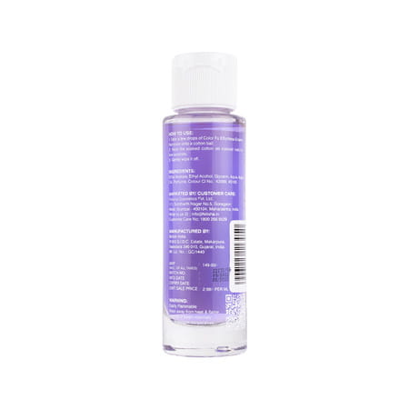 Color Fx Effortless Nail Enamel Remover Acetone Free Argan Oil Infused Lavender Scent | 50 Ml