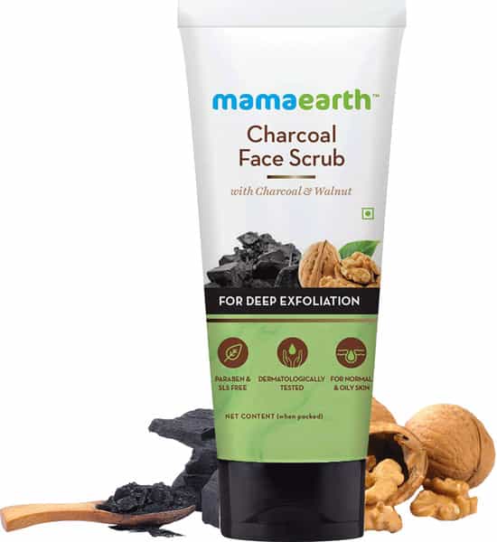 Mamaearth Charcoal For Deep Exfoliation Face Scrub 100 G
