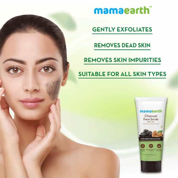 Mamaearth Charcoal For Deep Exfoliation Face Scrub 100 G