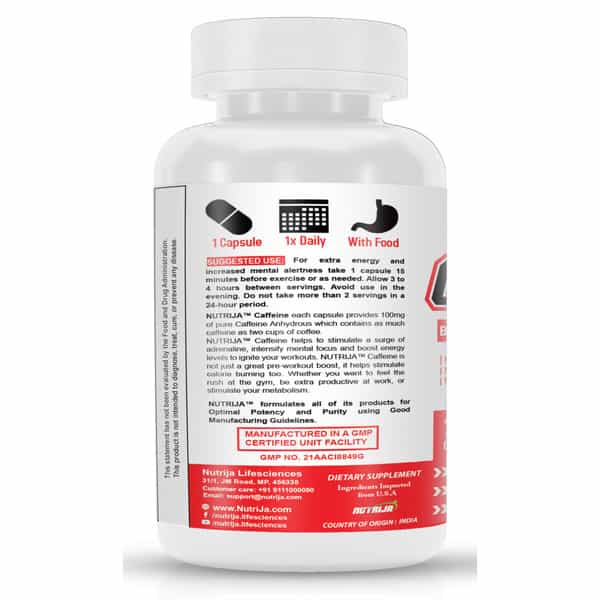Nutrija Caffeine (100Mg 100 Capsules)