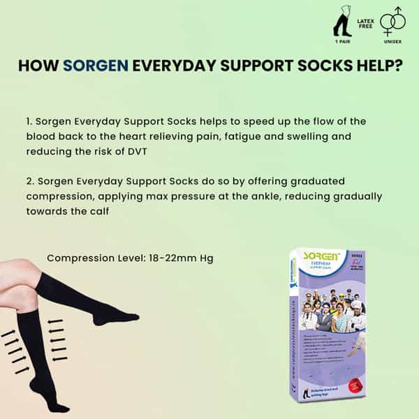 Sorgen Everyday Support Socks (Beige Large)