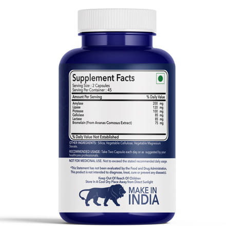 Fitnessveda Digestive Enzyme Capsules For Better Digestive Function | Healthy Gut