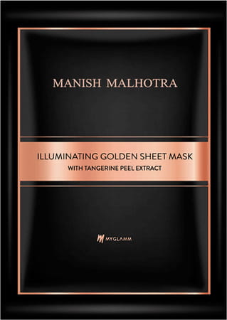 Manish Malhotra Beauty By Myglamm Illuminating Golden Face Sheet Mask With Tangerine Peel Extract