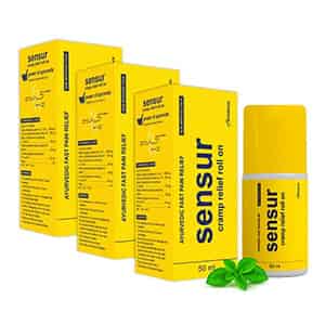 Sensur Ayurvedic Cramp Relief Roll On - 3 X 50ml (pack Of 3)| Fast & Safe Relief From Period Pain