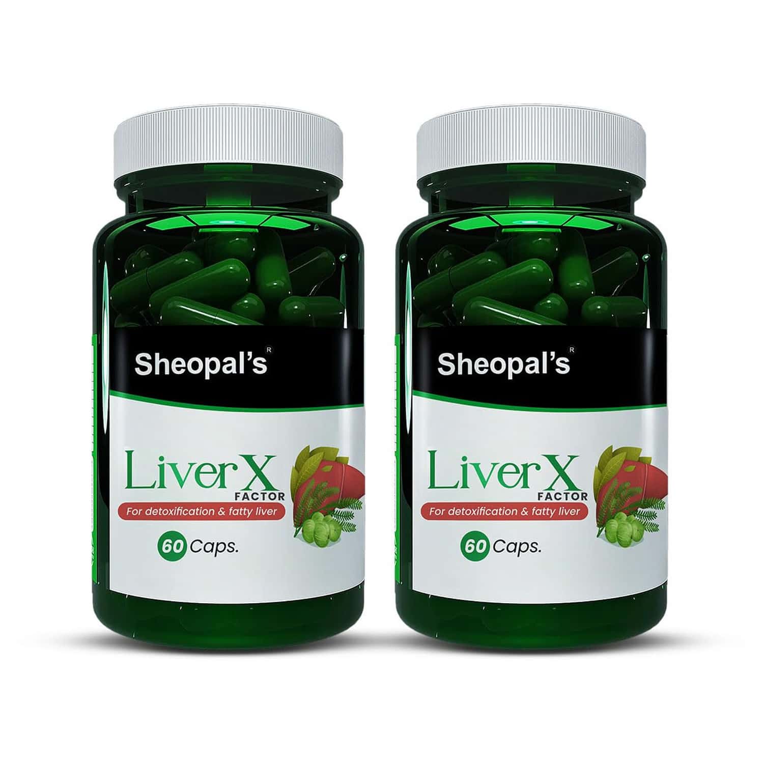 Sheopal's Liver X Factor Ayurvedic Fatty Liver Supplement | 60 Capsules | Pack Of 2