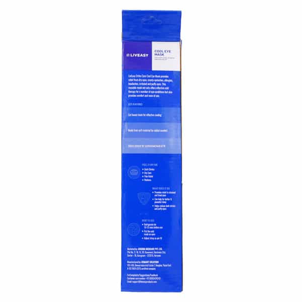Liveasy Cool Eye Mask - Provides Relief To Stressed & Dry Eyes - Reduces Dark Circles