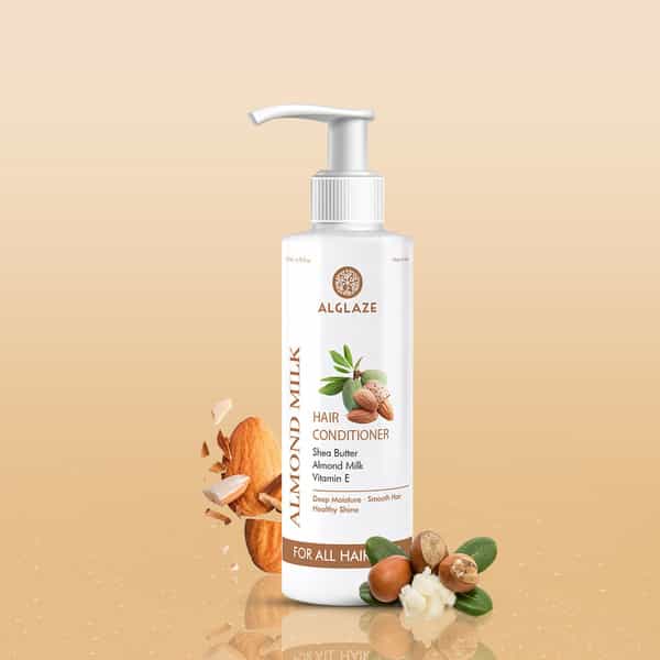 Alglaze Almond Milk Hair Conditioner | Deep Moisturizing | Shea Butter Almond Milk & Vit E | 200Ml