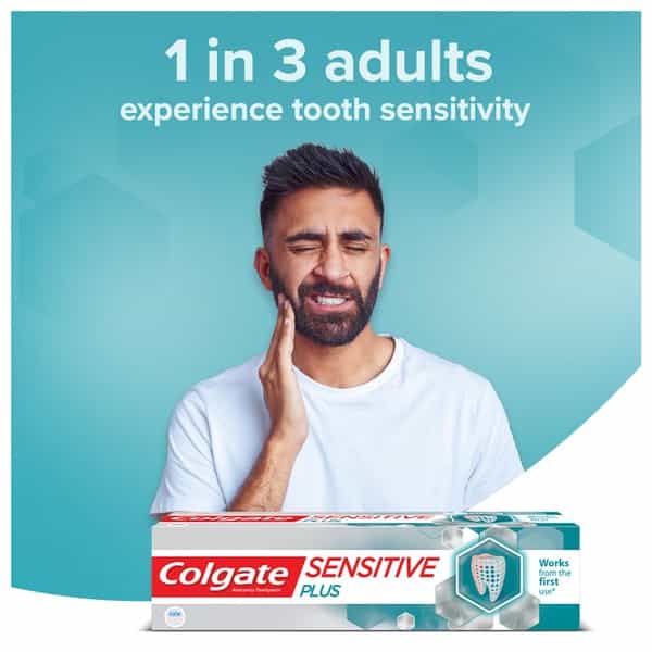 Colgate Sensitive Plus Toothpaste With Pro Argin Formula 70Gm (Buy 1 Get 1 Free)