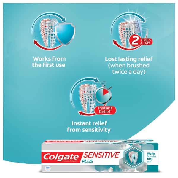 Colgate Sensitive Plus Toothpaste With Pro Argin Formula 70Gm (Buy 1 Get 1 Free)