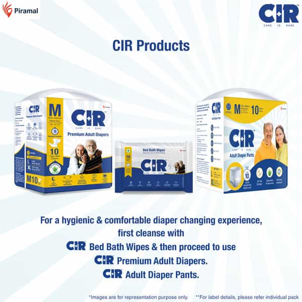 Cir Diaper | Adult Diaper| Medium | Premium Pant Style | Waist (30- 40) | Pack Of 1 (10 Units)