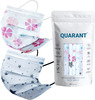 Quarant 4 Ply Designer Protective Surgical Face Mask With Nose Pin White Combo - Pack Of 50