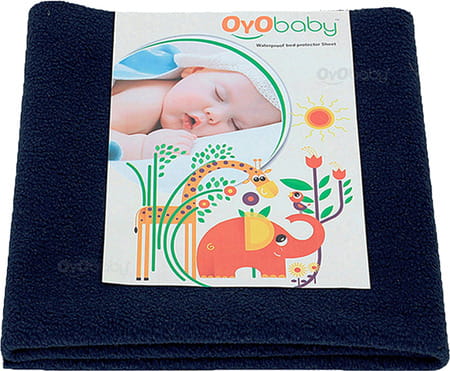 Oyo Baby Waterproof Bed Protector Baby Dry Sheet Small Dark Blue (50 Cm X 70 Cm)