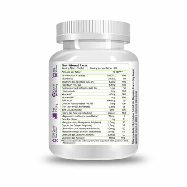 Natures Velvet Multivitamin Multiminerals & Antioxidants | 60 Tablets
