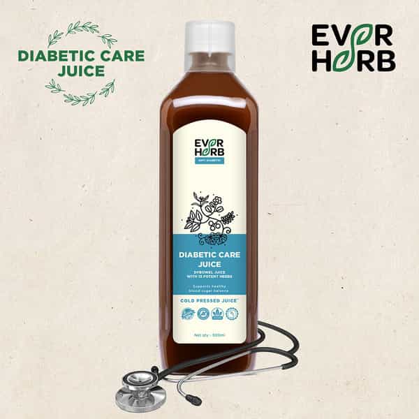 Everherb Diabetic Care Juice-13 Potent Ingredients -Healthy Blood Sugar Management - 500 Ml Bottle