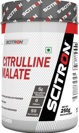 Scitron Citrulline Malate (50 Servings, 5g Citrulline Malate, 0 Fillers, No Added Sweetner) - 250g