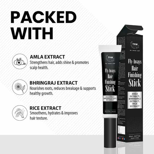 Tnw The Natural Wash Flyaways Hair Stick | Tames Frizz & Baby Hair Instantly 20 Ml