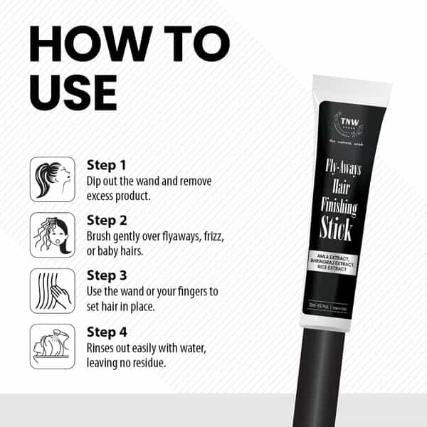 Tnw The Natural Wash Flyaways Hair Stick | Tames Frizz & Baby Hair Instantly 20 Ml