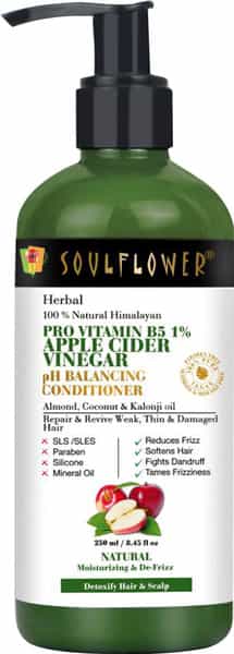 Soulflower Herbal 100% Natural Himalayan Pro Apple Cider Vinegar Ph Balancing Conditioner - 250Ml