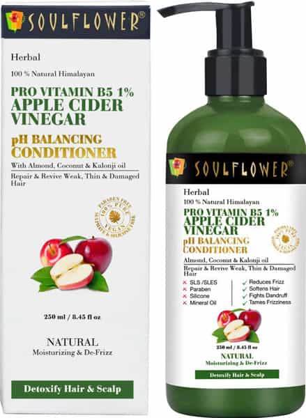Soulflower Herbal 100% Natural Himalayan Pro Apple Cider Vinegar Ph Balancing Conditioner - 250Ml