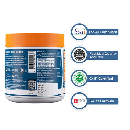 Fast&Up Sports Collagen Protein | 7g Type 1 Marine Collagen Peptides (25 Servings)