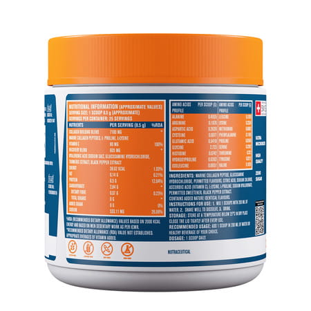 Fast&Up Sports Collagen Protein | 7g Type 1 Marine Collagen Peptides (25 Servings)