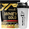 Musclexp Whey Gold Protein - Digestive Enzymes Double Chocolate 1Kg (Pouch) + Shaker
