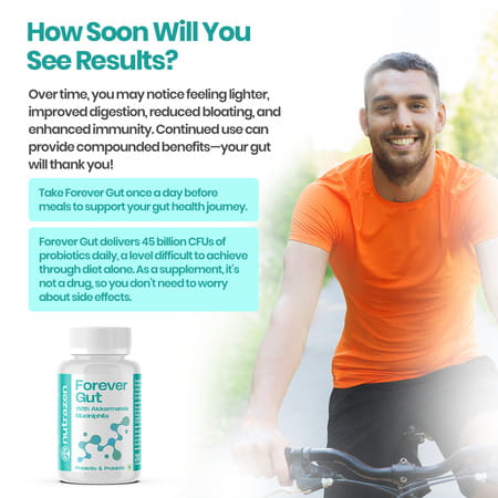 Nutrazen Nutrazen Forever Gut Probiotic For Digestive Health 30 Capsules For Adults - 30n